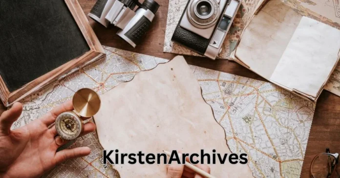 a person holding a compass and a paper with binoculars and a camera kirstenarchives