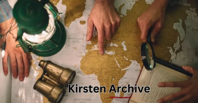 a person pointing at a map kirsten archive