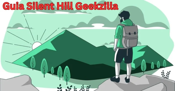 a person standing on a cliff looking at a mountain guia silent hill geekzilla